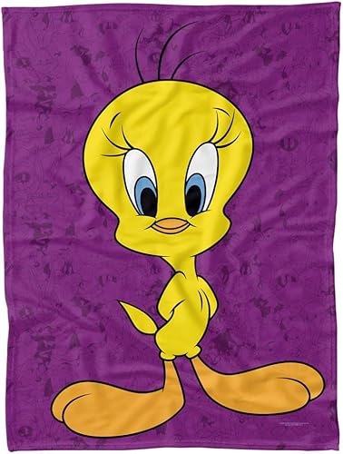 LOGOVISION Looney Tunes - Manta de forro polar de 60 x 80 pulgadas, diseño de pájaro Tweety LOGOVISION Looney Tunes - Manta de forro polar de 60 x 80 pulgadas, diseño de pájaro Tweety