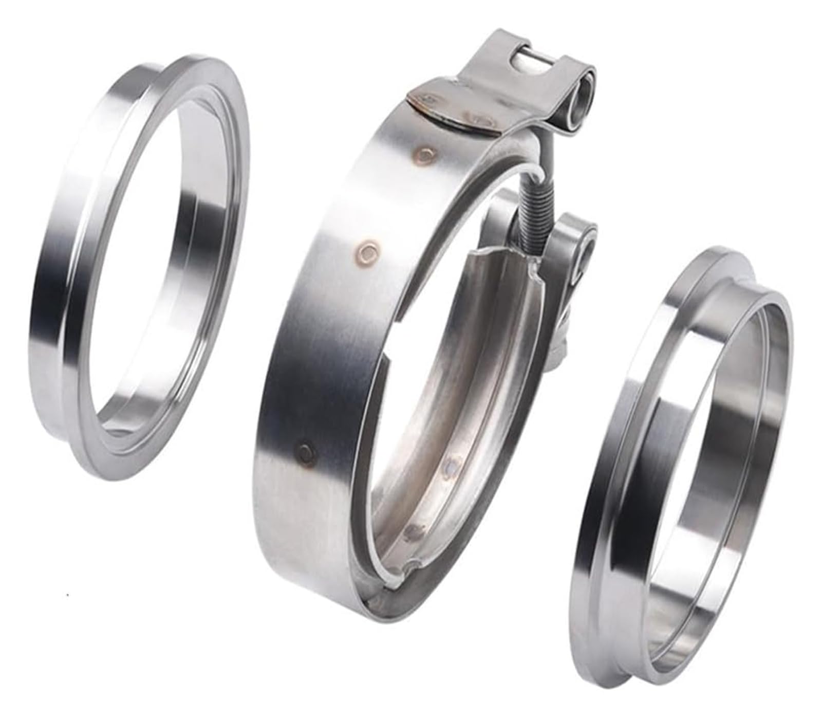 Zestaw obejm wydechowych, kołnierzy zaciskowych V-band ze stali nierdzewnej 38-152 mm do naprawy tłumika(45mm 1.75inch)
