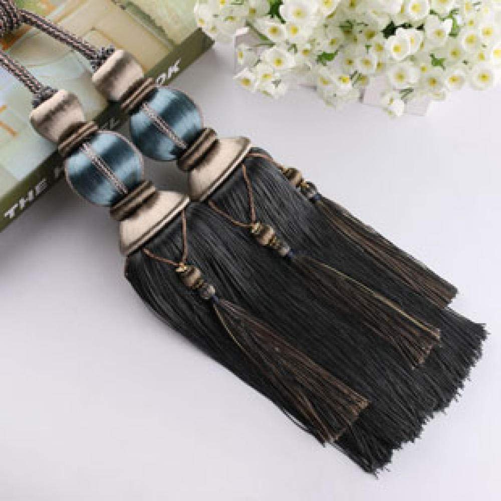 Embrasse De Rideau À Double Boule, Attache De Rideau Suspendue, Sangle De Corde, Pompon Suspendu, Boucle De Rideau, Crochet De Rideau/Rouge Vin