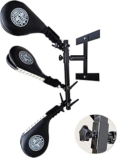 Tae Kwon Do Kicking Pads Targets Holder, Taekwondo Kickboxing Martial Arts Kick Pad Training 3 Pack Kicking Pads with Wall Mounted Bracket Hands-Free Striking Karate Boxing Kick Pads Equipment