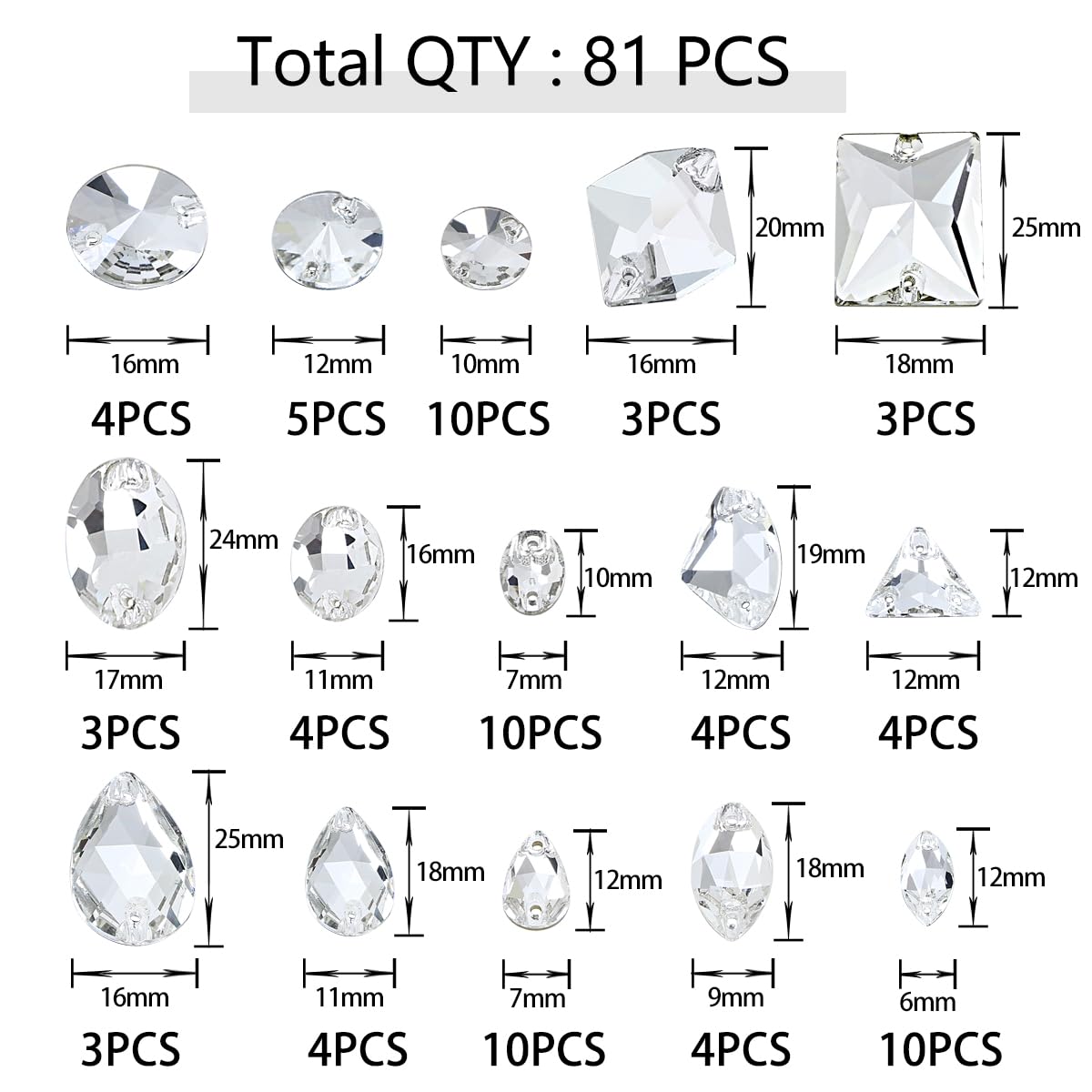 DONGZHOU Sew on Rhinestones - Image 2