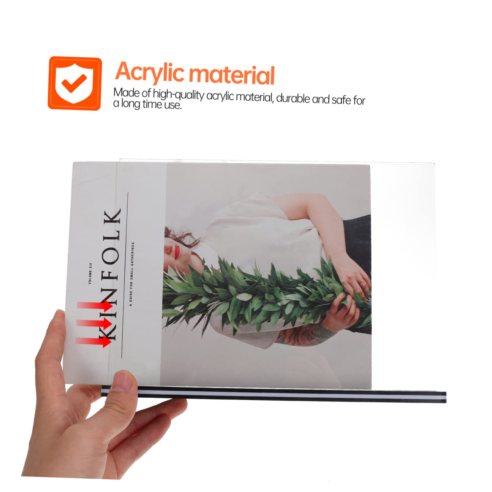 BUGUUYO 2pcs T-shape Acrylic Sign Holders Table Card Holders for Display Ads Photos Business Cards