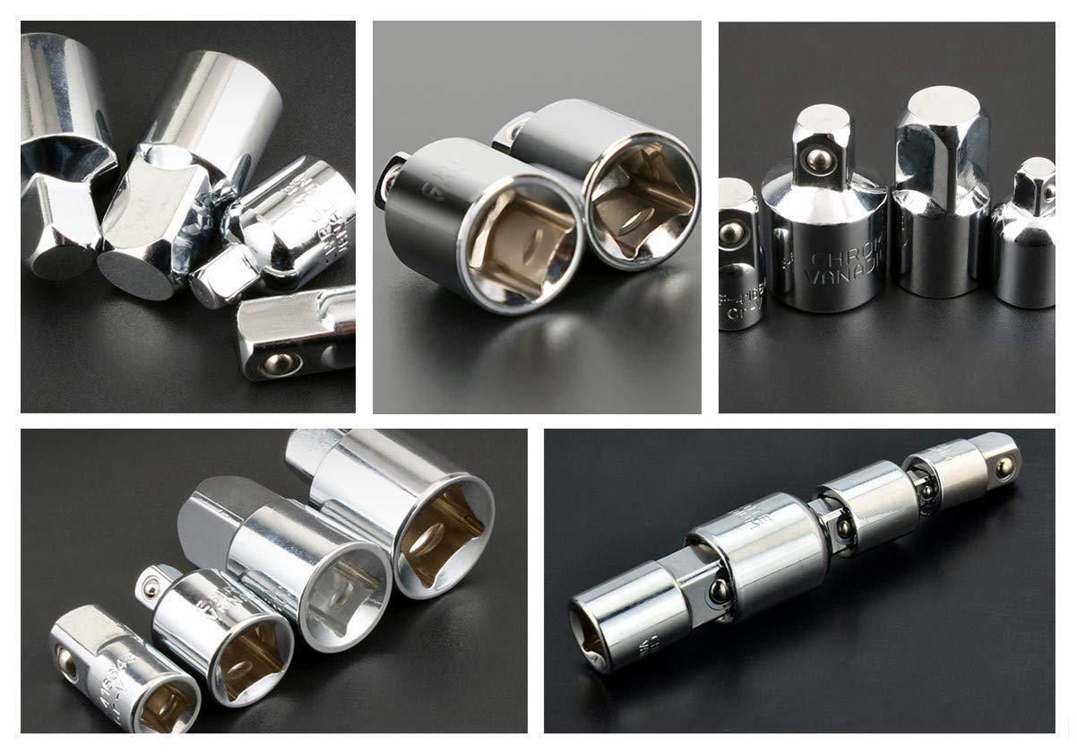 12-teiliges Stecknuss-Adapterset – Für 1/4", 3/8", 1/2" Antriebe, Ideal Für Autoreparatur & Heimwerker