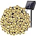 Qedertek Guirnalda Luces Exterior Solar, 22M 200 LED Luces Solar de Navidad, Luz Solar de Exterior Resistente Al Agua, Luces Blanco Calido Decoración Para Arboles de Navidad, Bodas, Patio, Jardines