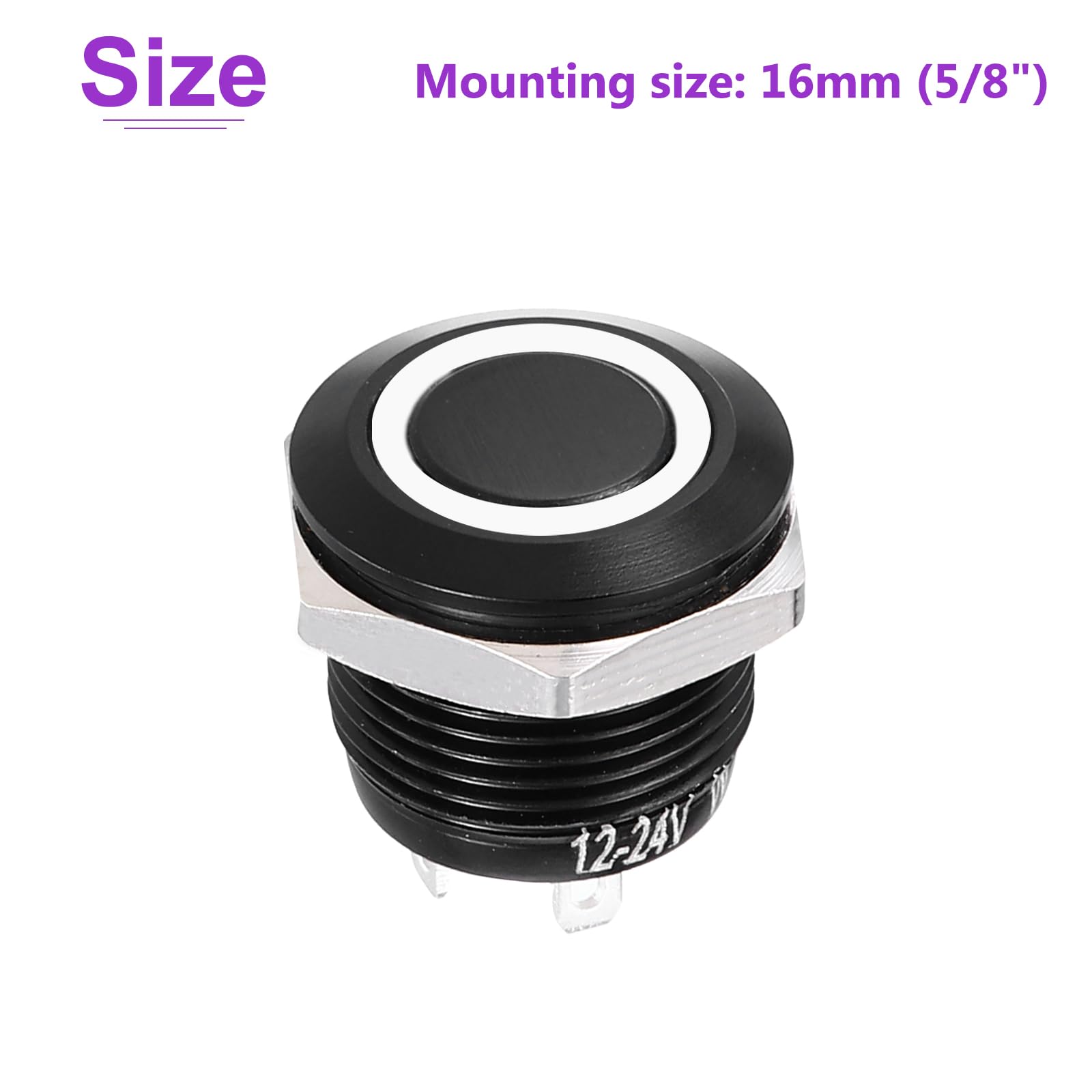 DMiotech 2 Pcs 16mm / 5/8" Push Button Switch - Image 4