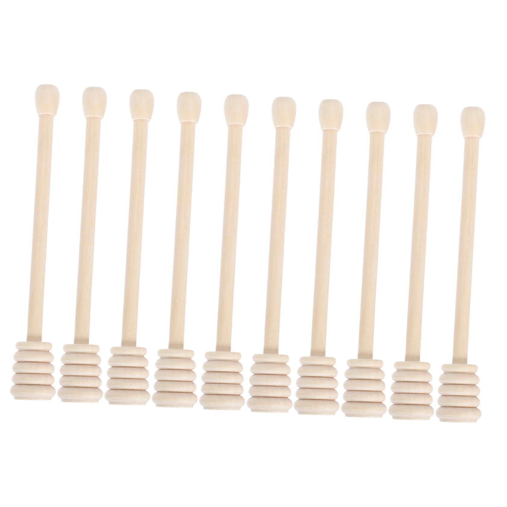 KICHOUSE 10 Pack Honey Rods Honey Whisking Rods for Home Restaurant Hotel Easy to Use and Clean