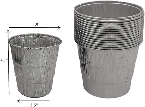 Miniatura 6 de Cubo de grasa para ahumador de pellets con paquete de 20 forros desechables de papel de aluminio para Traeger, Oklahoma Joe's, Pit-Boss, Camp Chef,