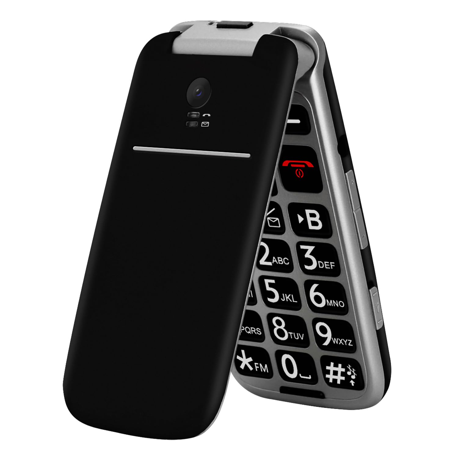 artfone G3 Nero - 4G Telefono Cellulare per Anziani丨Flip Telefoni Cellulari con Tasti Grandi丨2.4" Display丨Funzione SOS丨Volume Alto丨Chiamata Rapida丨Batteria da 1300 mAh丨Base di Ricarica丨Bluetooth丨USB-C