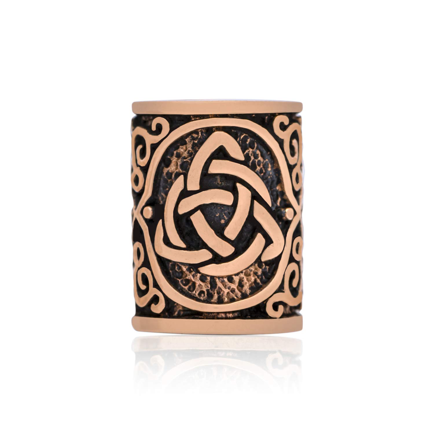 SilverMania925Bronze Viking Beard Hair Bead Dreadlocks Celtic Triquetra Knotwork