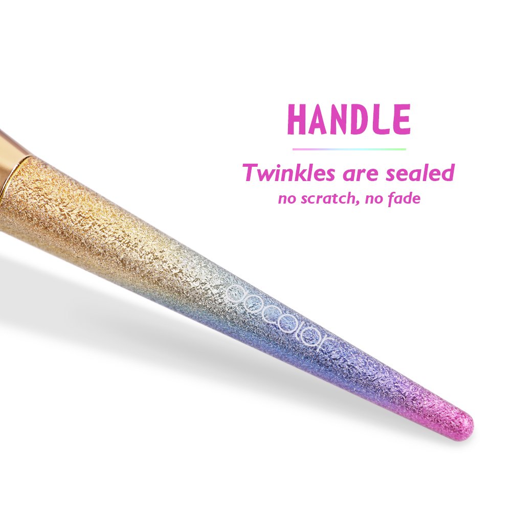 Docolor Professional Fan Makeup Brushes Face Highlighting Make Up Cosmetic Tool : Beauty & Personal Care