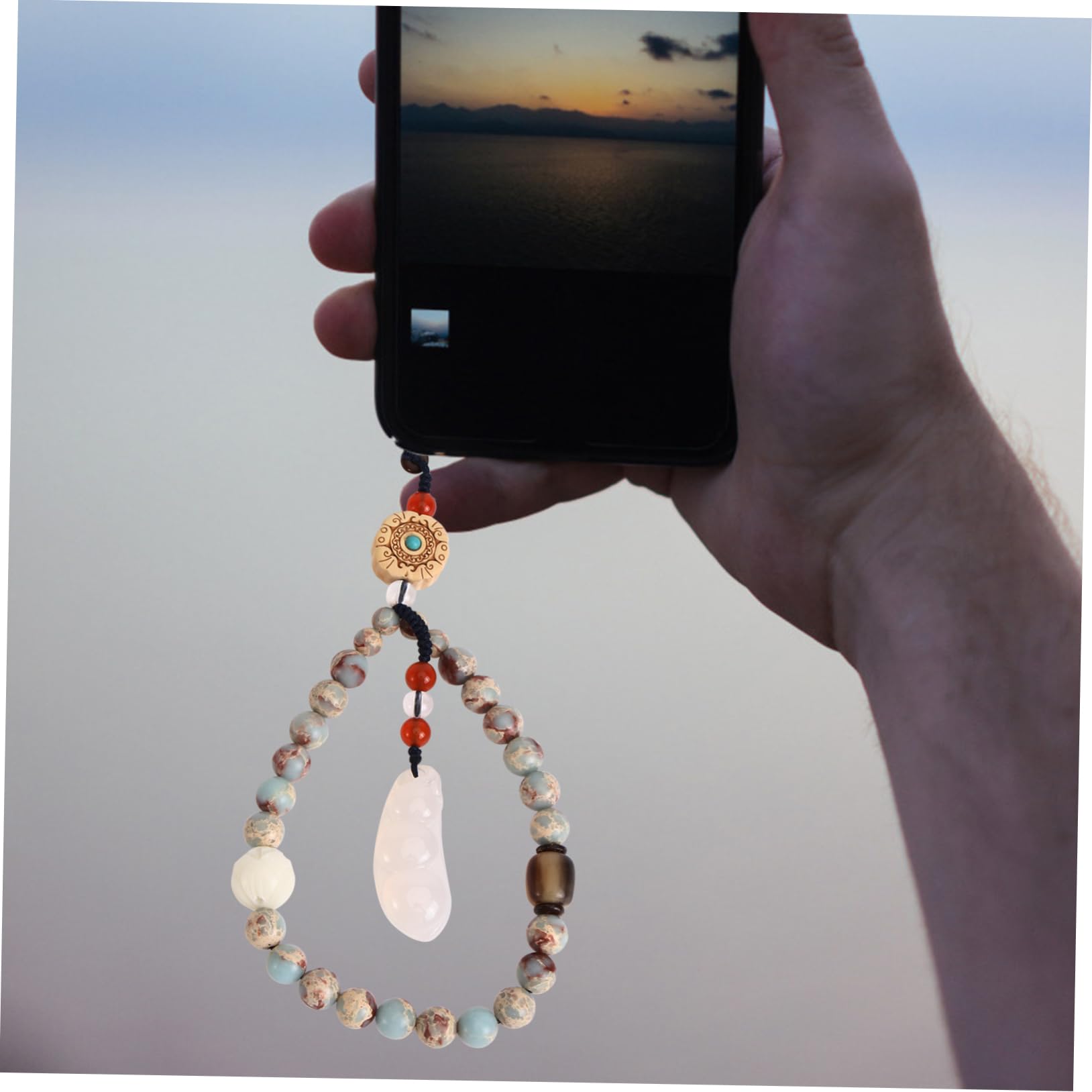 Housoutil 3 Piezas cadena de telefonía móvil smartphone celulares pulsera de cadena de llave de cuentas para celular cordón de teléfono lanyard cuerda para telefono telefonica