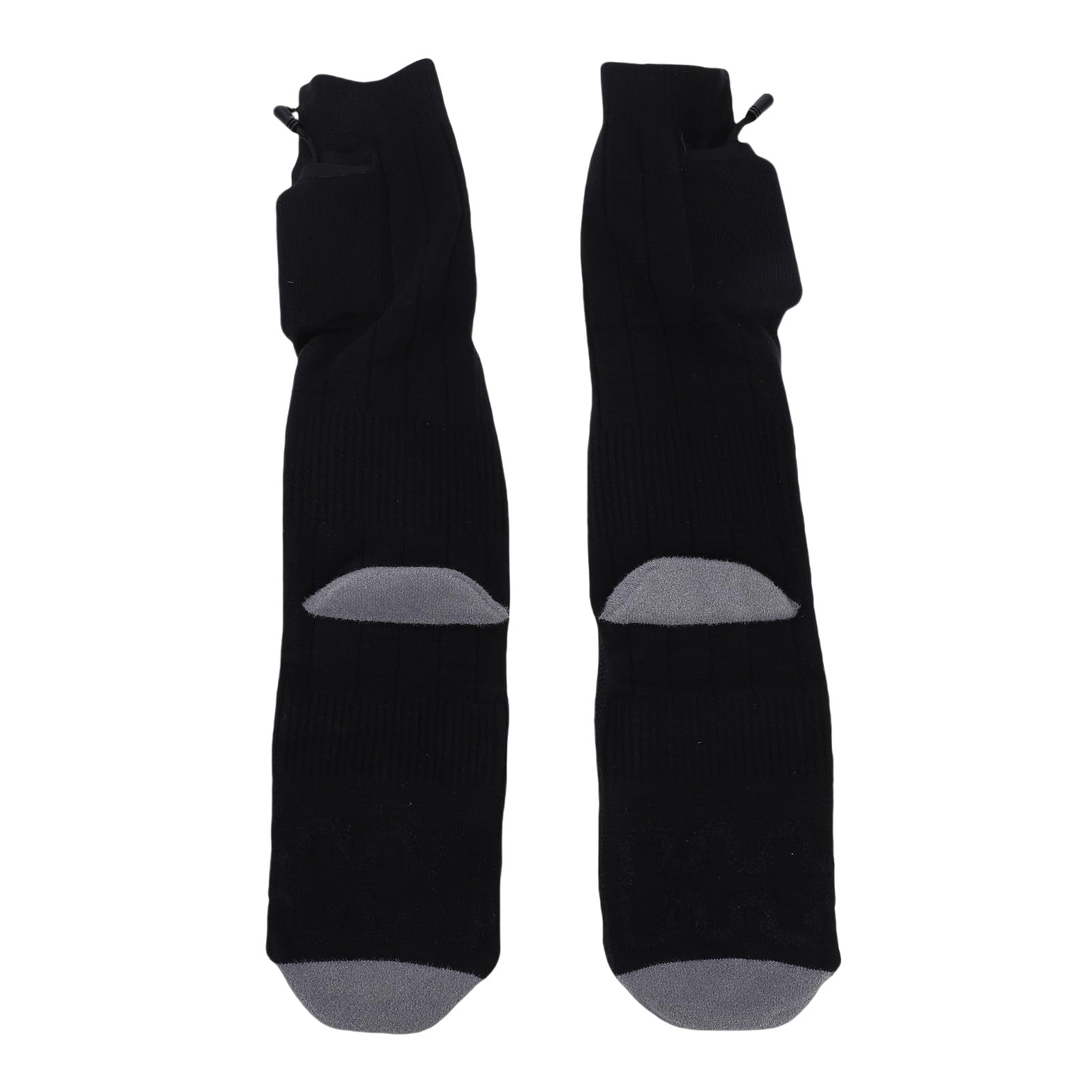 Chaussettes Chauffantes Rechargeables Niveaux de Chauffage Réglables pour Le Ski Camping Pêche équitation Noir