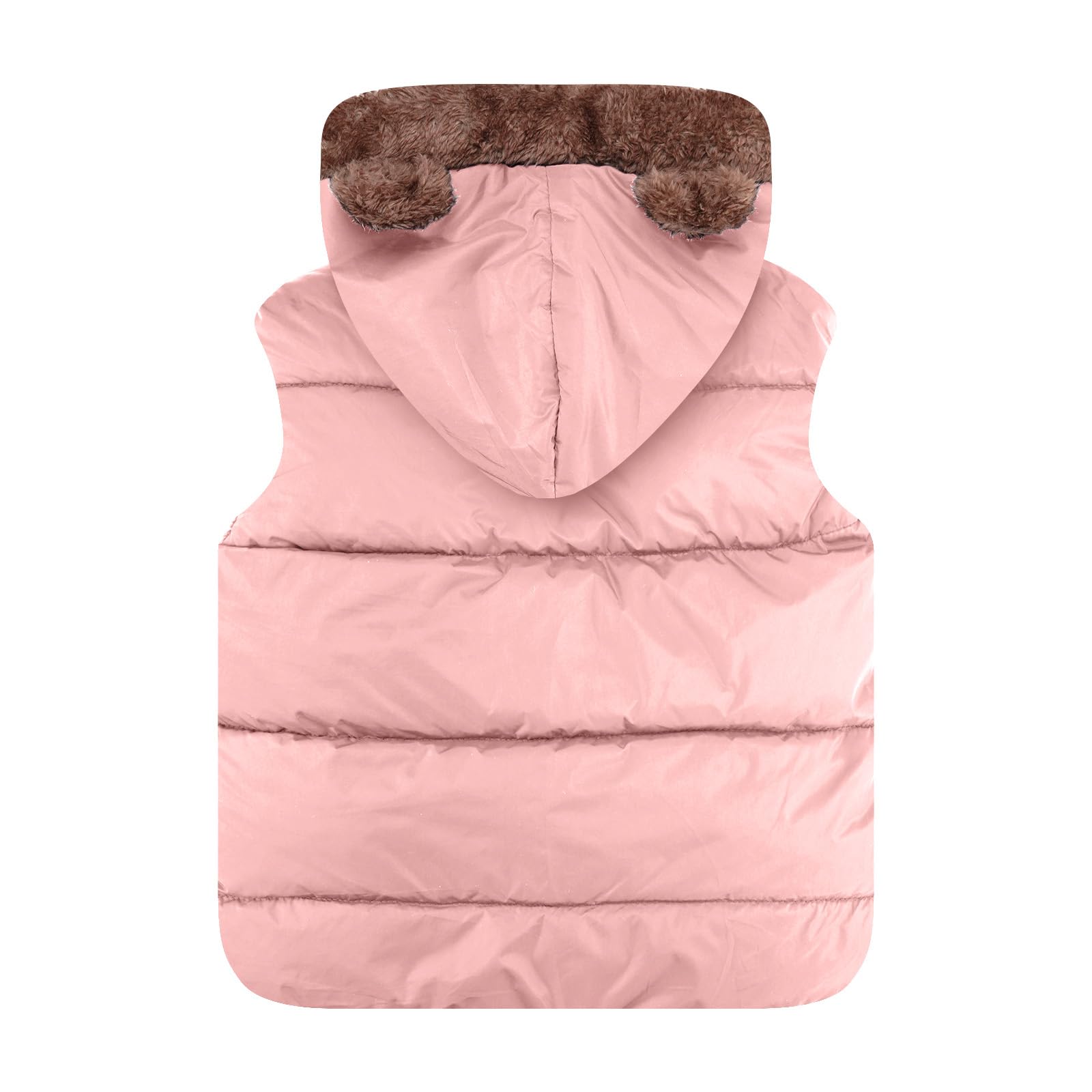 JiAmy Bébé Garçon Fille Gilet, Chaud Rembourré Hiver Bambin Polaire Gilet, Ours Oreilles Enfants Gilet, Sans Manches Veste épaisse Cêtements D'extérieur 18 Mois-6 Ans