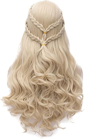 Daenerys Targaryen Wig for Game of Thrones Khaleesi Long Curly Wavy Hair Wigs BU121B
