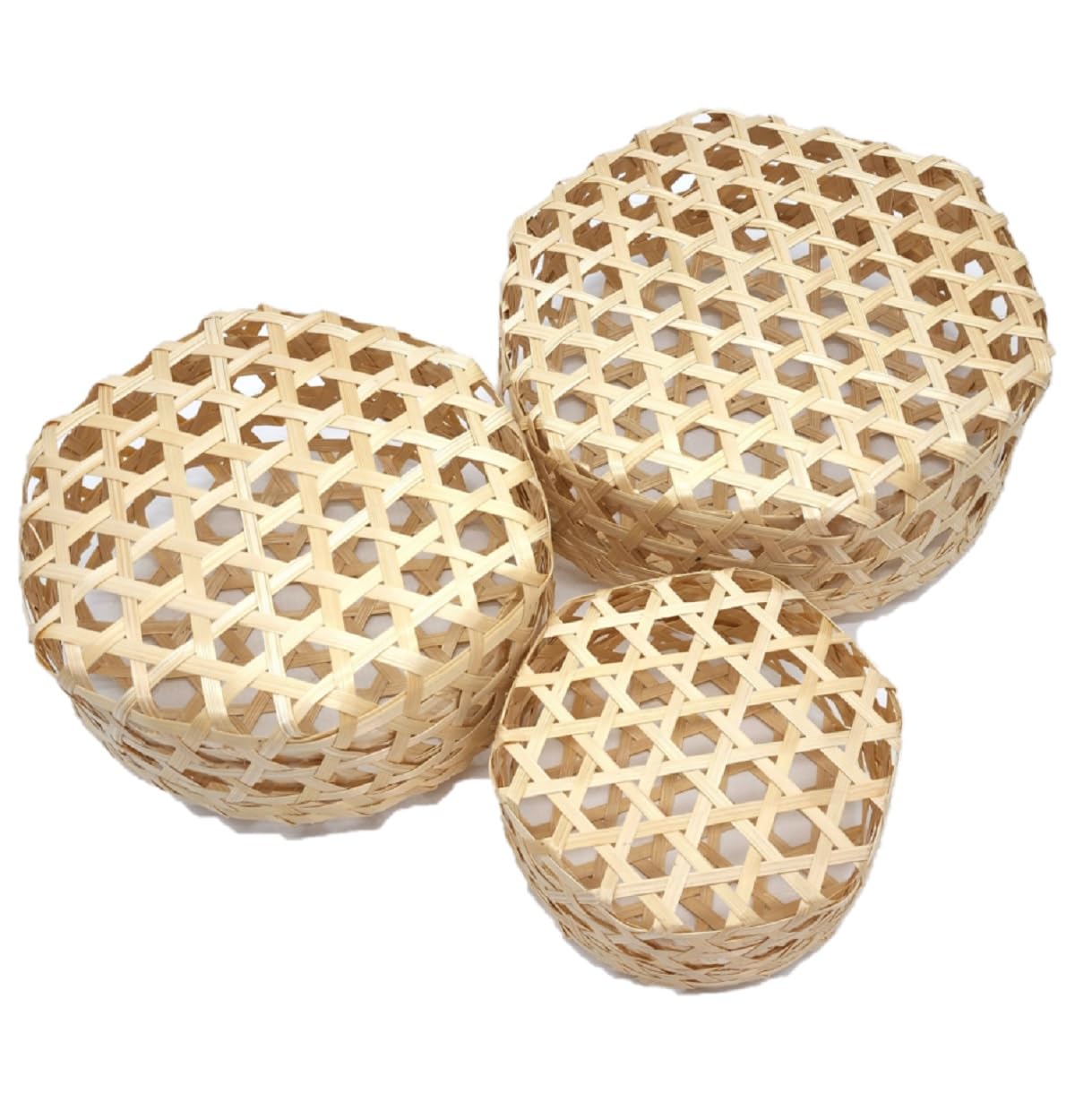 Amazon.co.jp: 蓋つき 竹かご ラウンドバスケット タイ ギフト