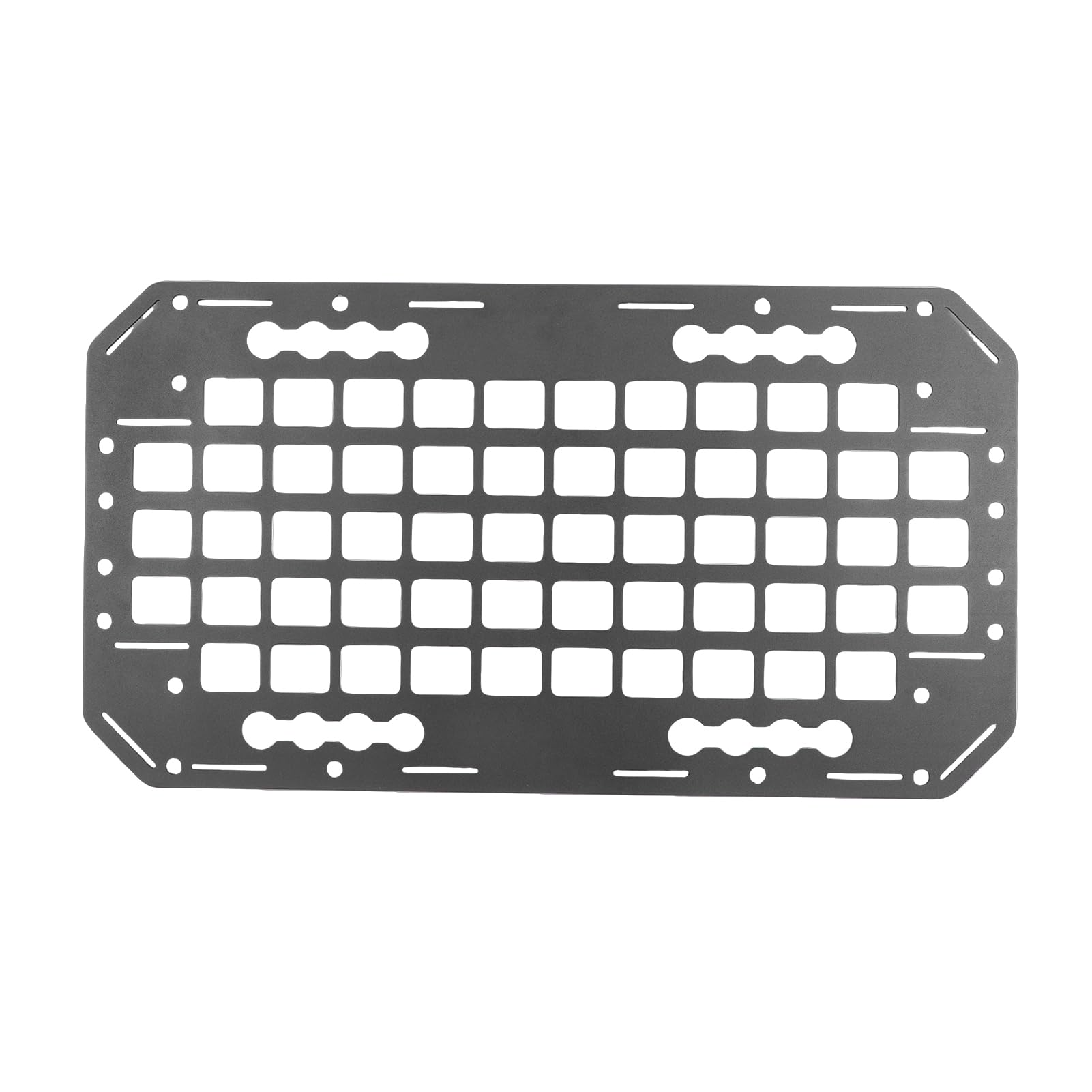 Pannello Molle per Pianale Laterale in Alluminio per Camion 489x267x2mm con Binario a L, Pannello di Ricambio per Pianale di Veicolo per Camion, Organizer per Carico con Cinghie e Fibbie