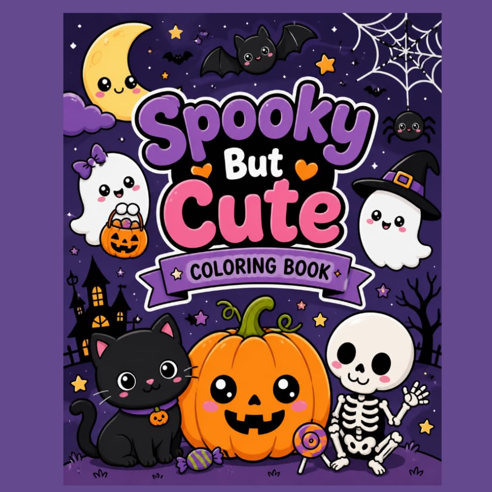 Spooky But Cute Coloring Book