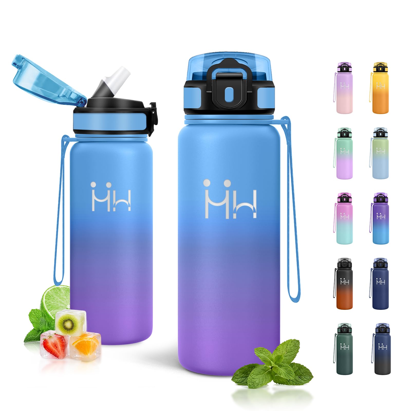 JAPORIA 750ml Insulated Water Bottle with Straw, Stainless Steel Water Bottle, BPA-Free, Leak Proof, Water Bottles for Camping, Hiking, Outdoor