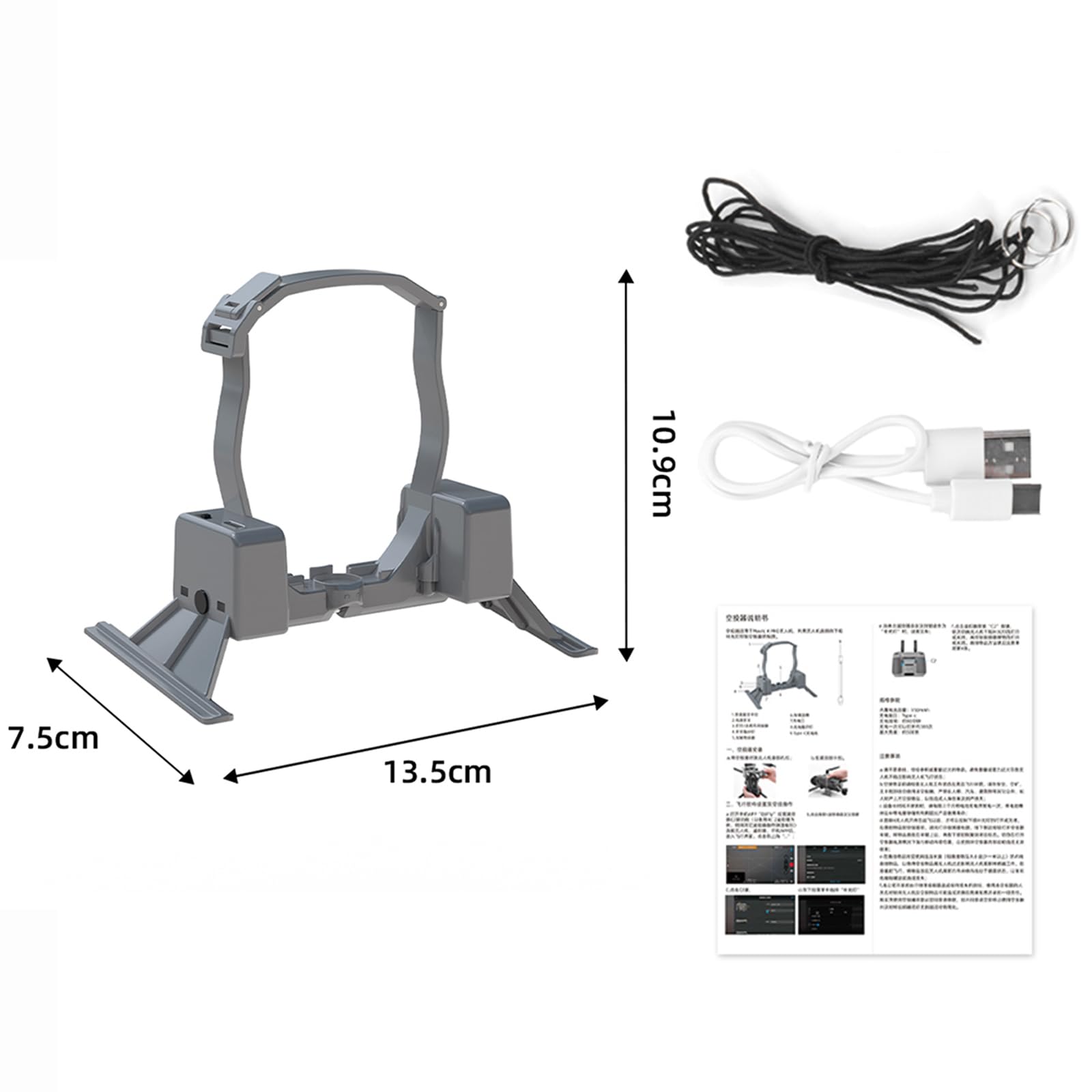 Drone Airdrop System con carrello di atterraggio per DJI Mavic 4 Pro, Payload Release Delivery Drone Trasporto Dropping Anello nuziale Lanciatore Regalo Esca da pesca Clip Accessori di