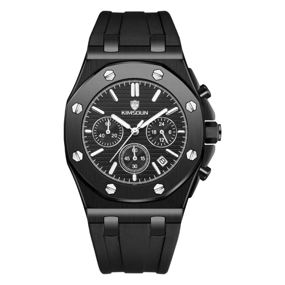 Ourui Orologi Da Polso,Cronografo A 3 Occhi E 6 Lancette Con Cinturino In Silicone Orologio Al Quarzo Impermeabile Con Calendario, Q