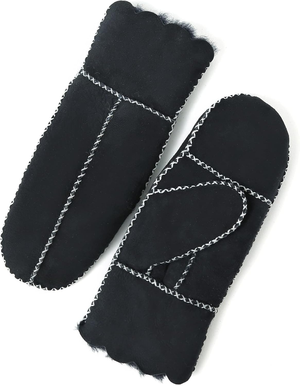 YISEVEN Women’s Winter Sheepskin Leather Shearling Mittens