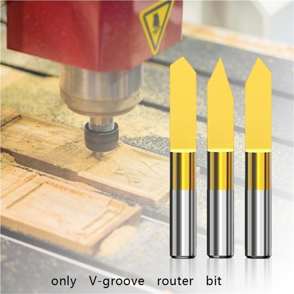 Fresa para ranuras en T, 10 fresas PCB de 45 a 90 grados, brocas grabado en forma V con vástago 1/8"(0.2mmX60)