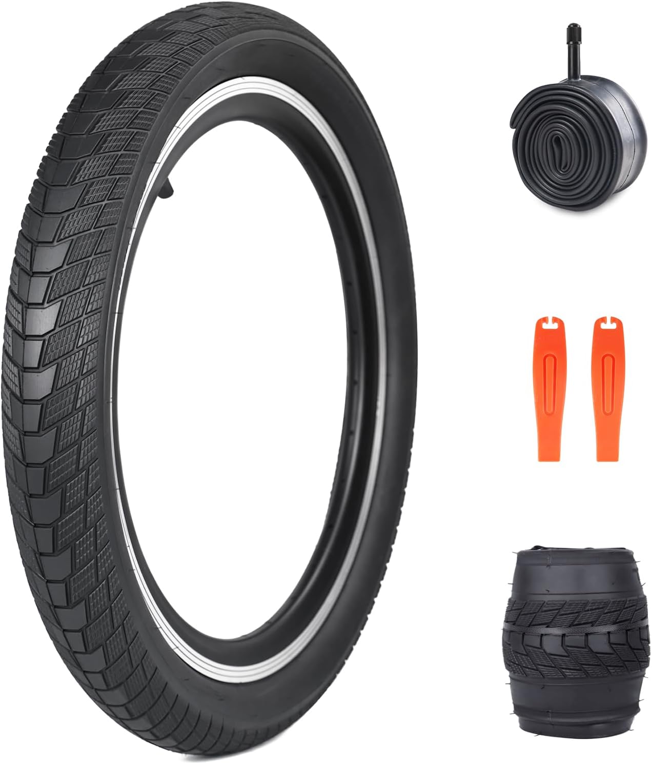 ZUKKA 20/26/27.5 x 2.2 Inch Bike Tire Folding Replacement Tire High Performance Bike Tires High-Density Tires for Mountain Bike BMX Bike