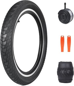 Bike Tire 20/26/27.5 inch Cruiser Bike Tire 20/26/27.5 x 2.2 inch Anti-Slip Foldable Replacement Grooved All Terrain Tire for BMX Mountain Bike Kids Bike Commuter Bike Hybrid Bike