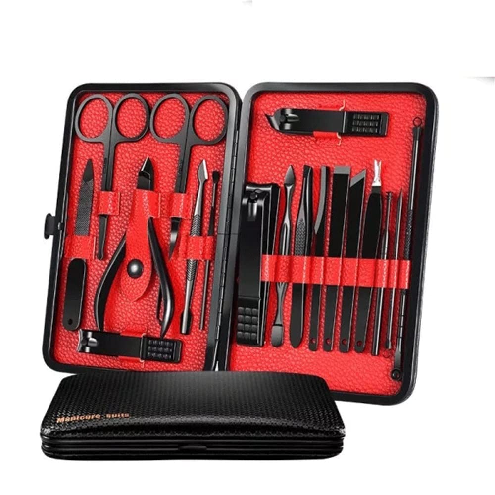Professional Clippers Nail Kit Pedicure Stainless Steel File Scissors Manicure Set 18 on Manicur Tools