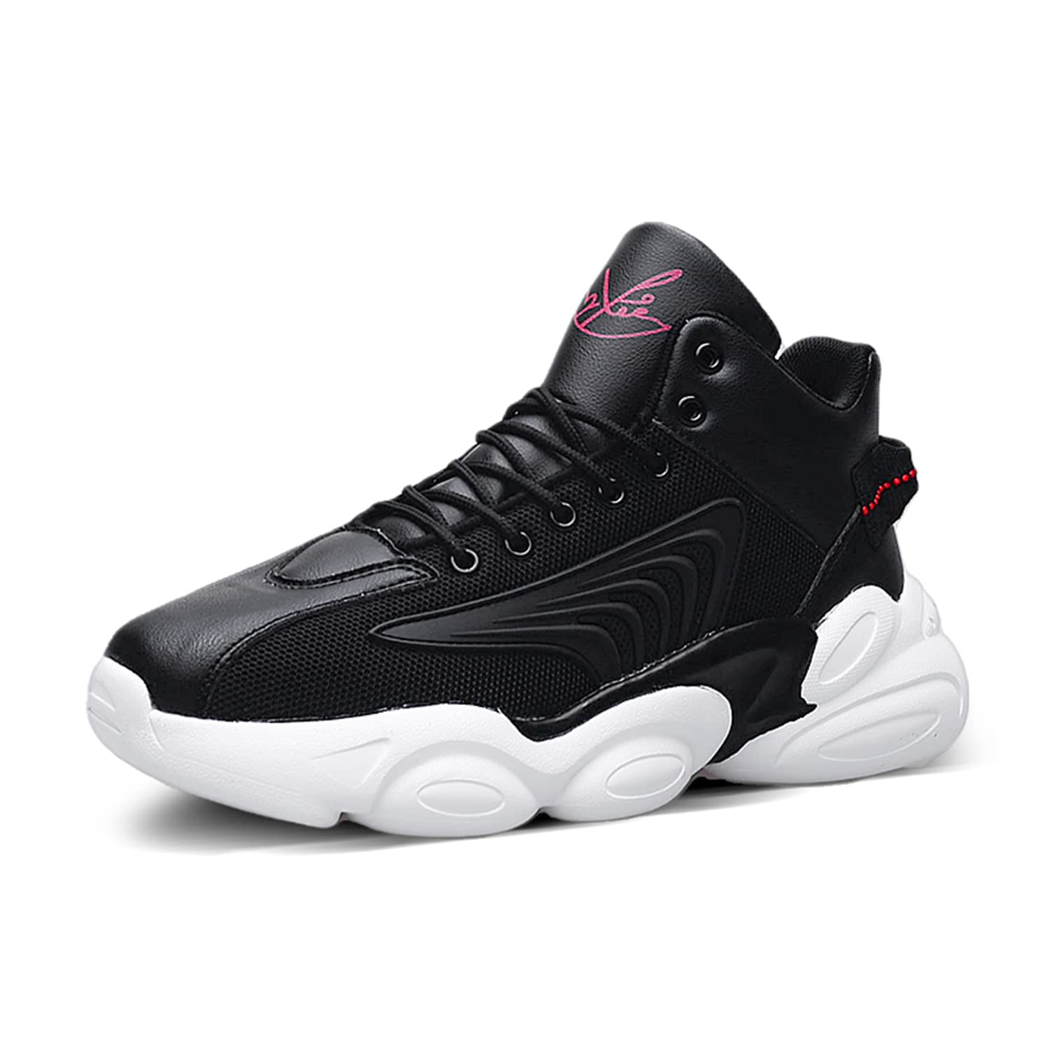 Mens Basketball Shoes, Light High Upper Sneakers Shoes Breathable Anti Slip Sports Shoes for Running, Walking