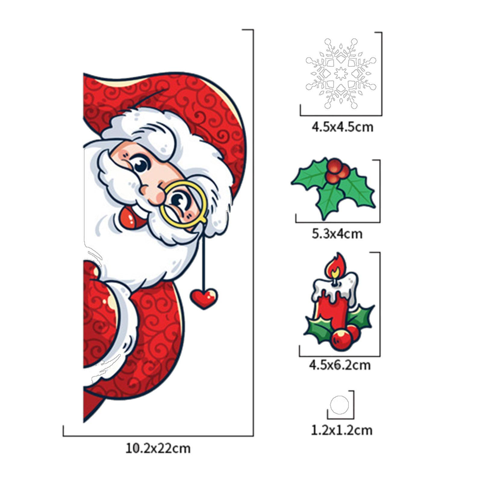 Amazon.co.jp: クリスマスの窓にくっつく, サンタクロースの窓用装飾
