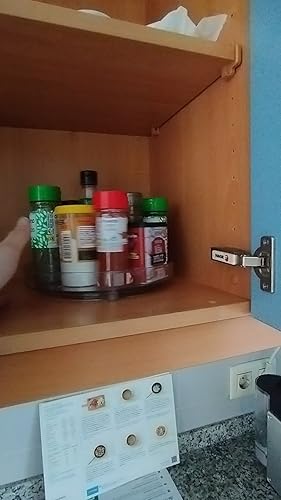 Portaspezie Girevole A 2 Piani FHISKUNYU - Organizzatore Rotante 360&deg; Per Cucina E Frigo