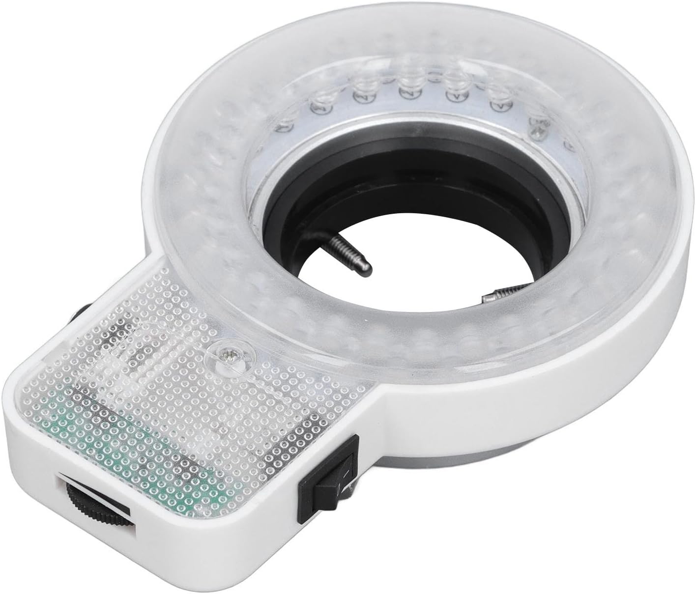 Adjustable LED Ring Microscope Light 360 Degree Rotatable Lamp for Microscope Accessories (US Plug)