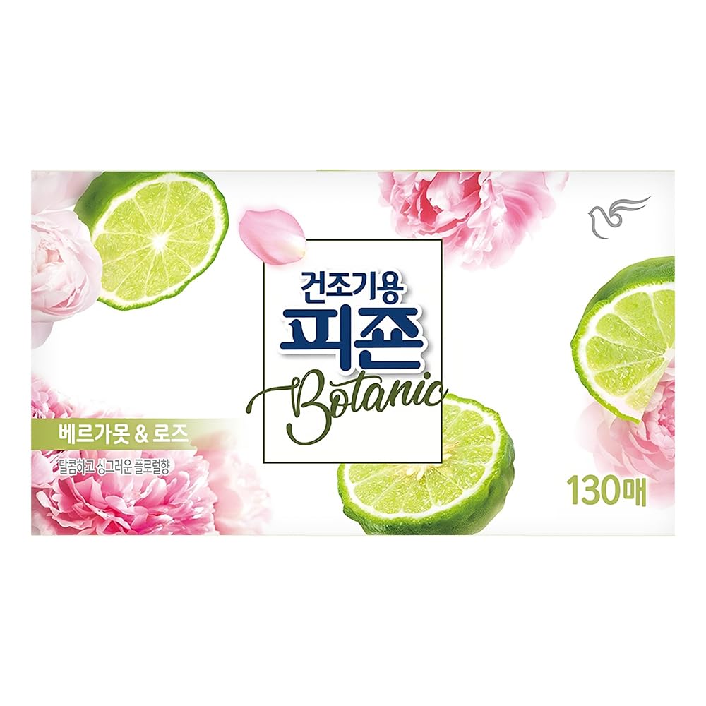 Pigeon Signature Dryer Sheets, Bergamot Rose (Fresh &amp; Rosy), 130 Counts