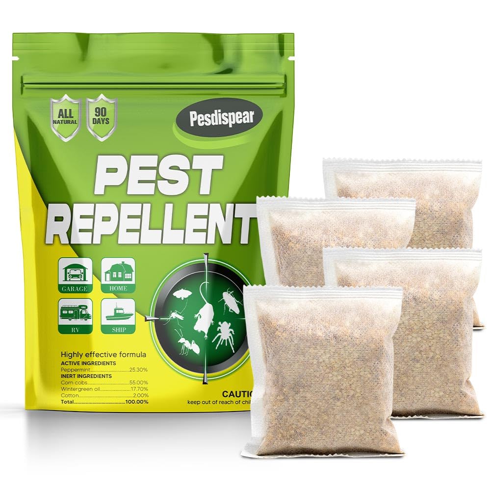 Pesdispear Rat Repellent, Pest Repellent, Mouse Repellent Spider Repellent Mosquito Repellent Cockroaches Repellent Better Than Ultrasonic Pest Repellent 4 Pcs