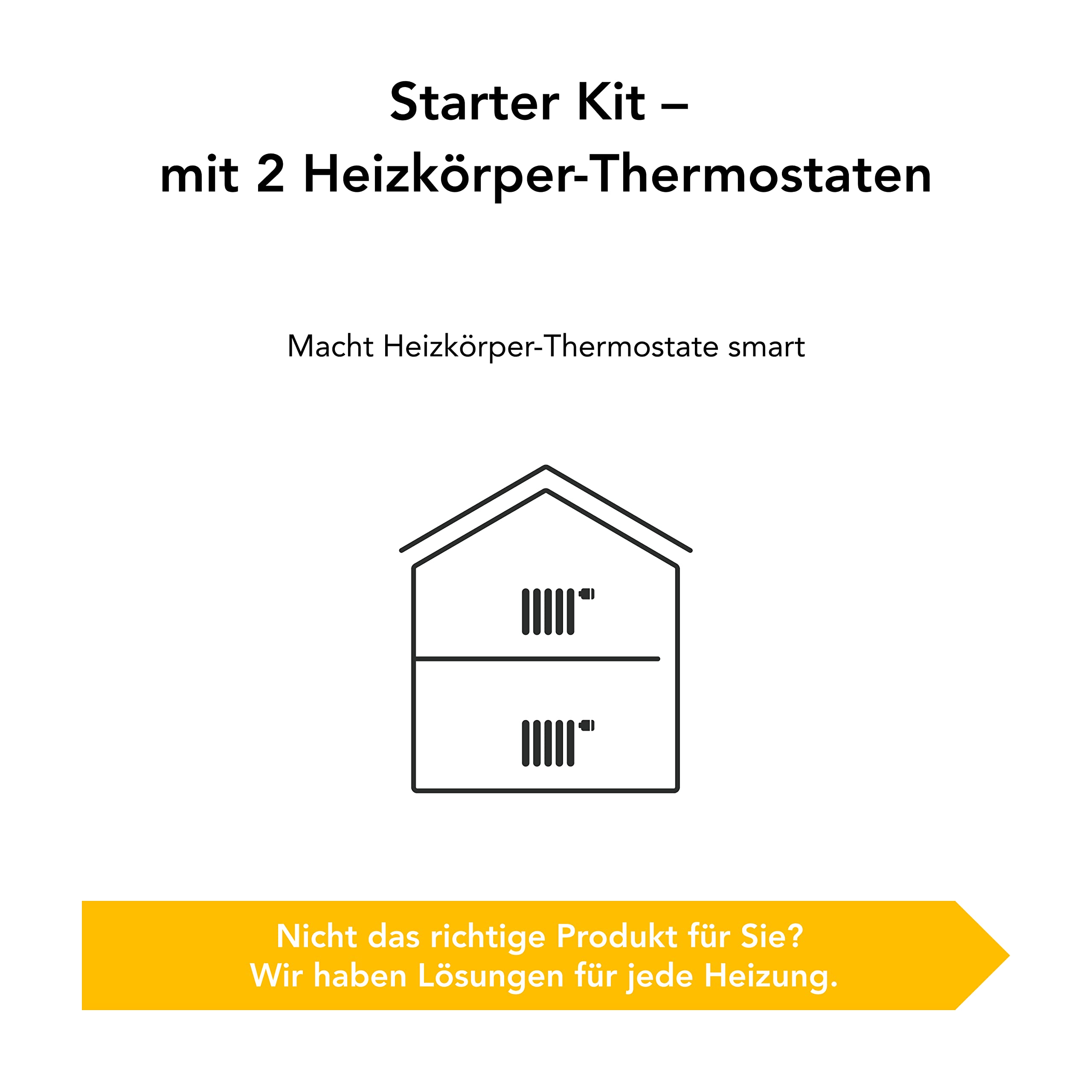 tado° smartes Heizkörperthermostat – Wifi Starter Kit V3+, inkl. 2 x Thermostat für Heizung – digitale Heizungssteuerung per App – einfache Installation – kompatibel mit Alexa, Siri & Google Assistant
