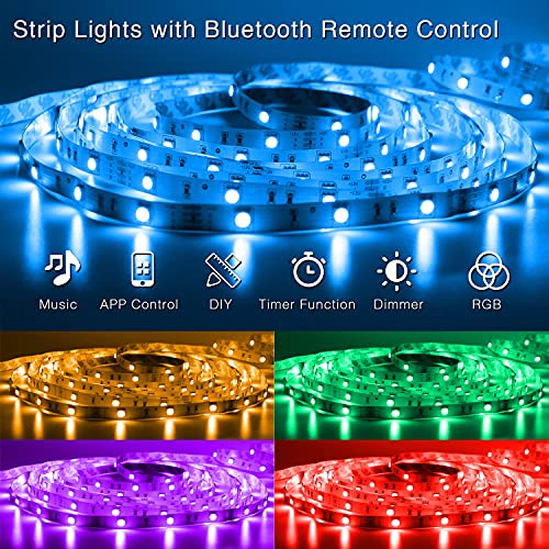 DAYBETTER Updated Bluetooth Remote Control for RGB LED Light Strips, 2 Ports 24 Key 4 Pin Output Dimmable LED Strip Lights Voltage DC 12V(Without Power Adapter) - Image 3