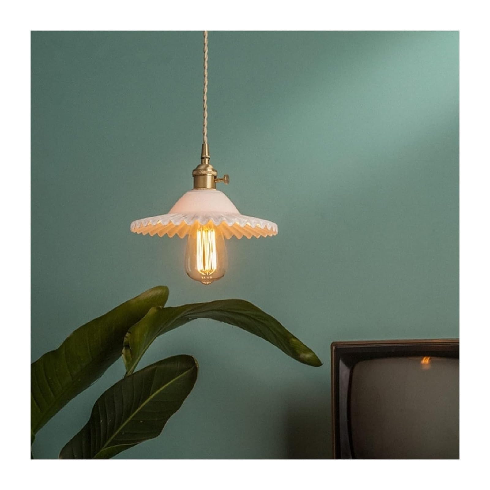 ZTCHSENZT Glass Chandelier - Ceiling Chandelier Copper Chandelier Brass - Minimalist Dining Room Lampshade Lighting, Wall Lamps,Pink