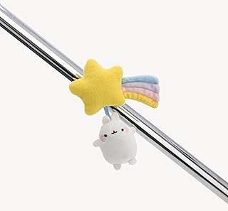 MagNICI Shooting Star with MOLANG 5 cm - White - Cuddly Toy with Magnet - Plush Toy Sticks to Metal Surfaces, Magnetic Boards and Bag Hangers as Travel Companion - Great Gift Idea | 62213