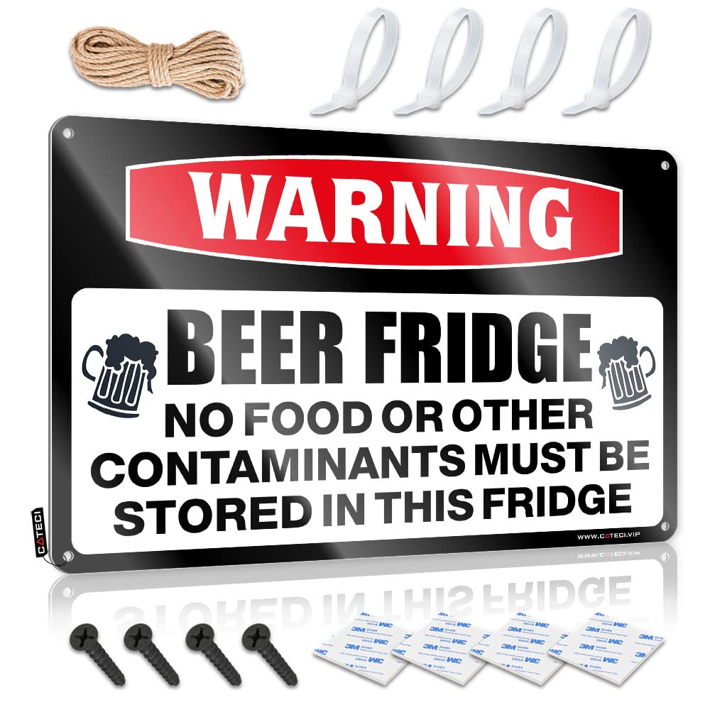HELIOFORGE Dorm Door Sign Warning Beer Bridge Tin Sign Things For Boys Room Funny Metal Tin Sign For Bar(30X40CM)