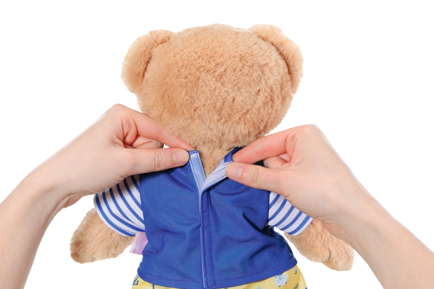 BABY Born Bear Fisherman Outfit 835982, Outfit with 2-in-1 Top, Bear Print Shorts, and Pink Fluffy Hat for 43cm Dolls - Image 4