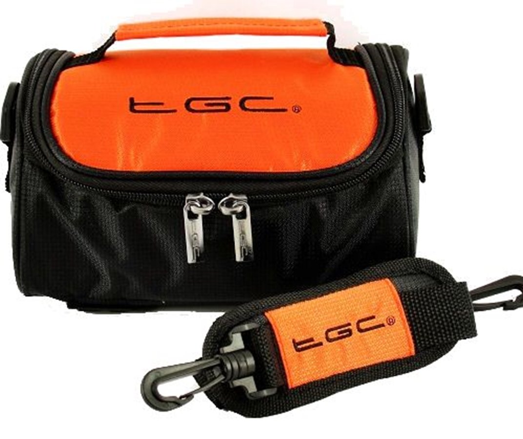 TGC ® Case Bag for Grace Digital Ecoxgear Ecorox Bluetooth Speaker with Carry Handle (Hot Orange & Black)