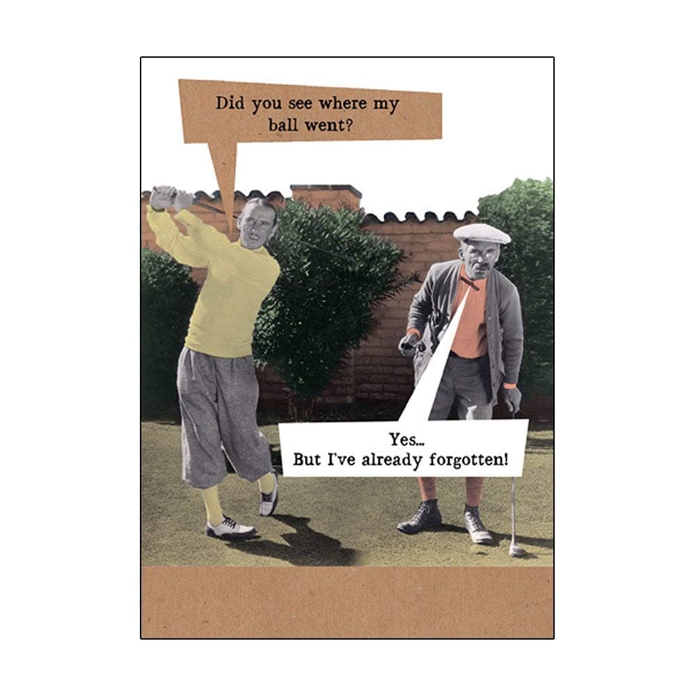Humorous Birthday Card - Golfer, I've Forgotten Already - from The Riff Riff Range (PIG-RW1022A)