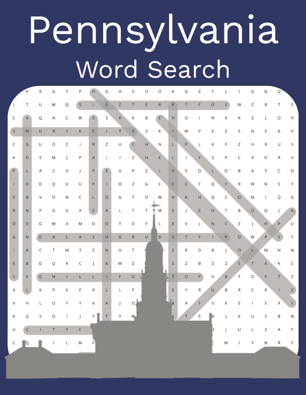 Pennsylvania Word Search: 100 Pennsylvania-themed puzzles