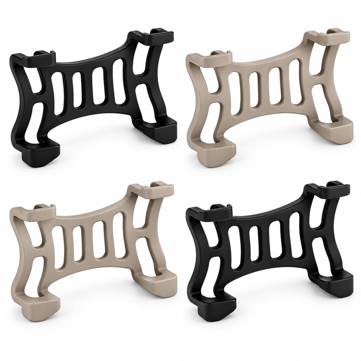 4 Pack Dog 6 GPS Tracker Rubber Clip for Tracti GPS Pet Location Activity Tracker Replacement Rubber Attachment 2 Black+2 Khaki