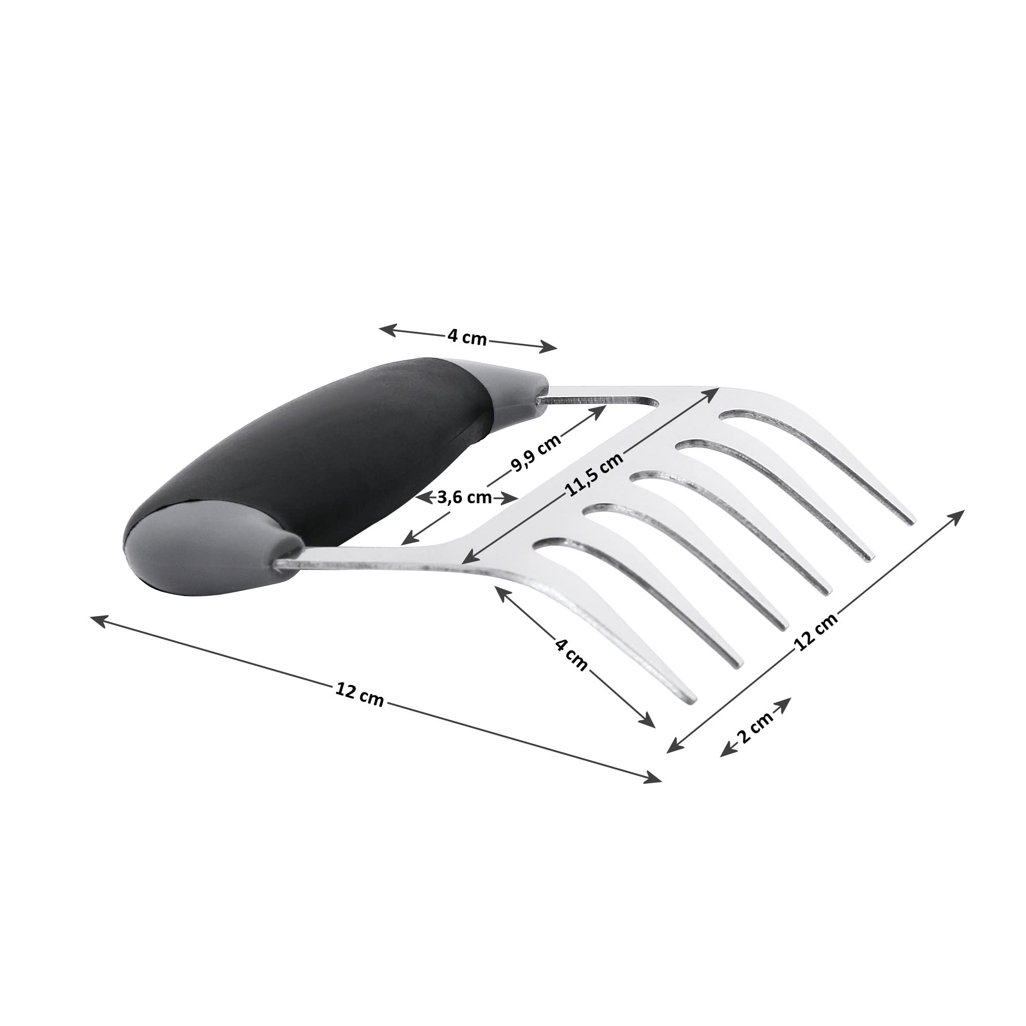 BBQ-Toro Set di 2 artigli per carne Grizzly in acciaio inox | Bear Meat Claws per carne di maiale tirata | Forchetta di carne, Artiglio di orso, Artigli di BBQ, Artigli di orso, Grill Claws, Forchette