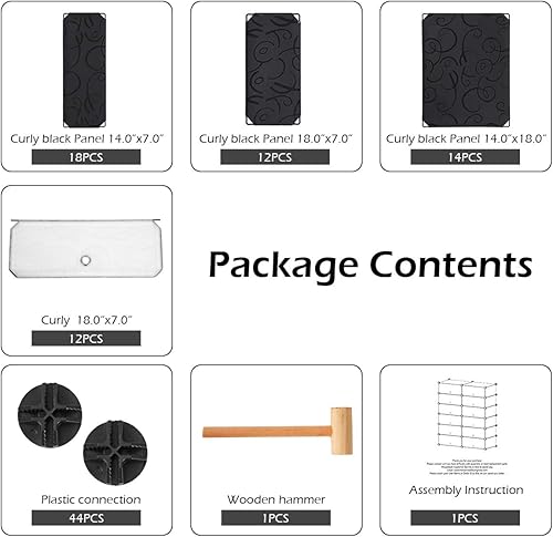Miniatura 4 de Tangkula - Zapatero de 12 cubos gabinete de almacenamiento de cubos de bricolaje gabinete modular de plástico con puertas sistema de almacenamiento