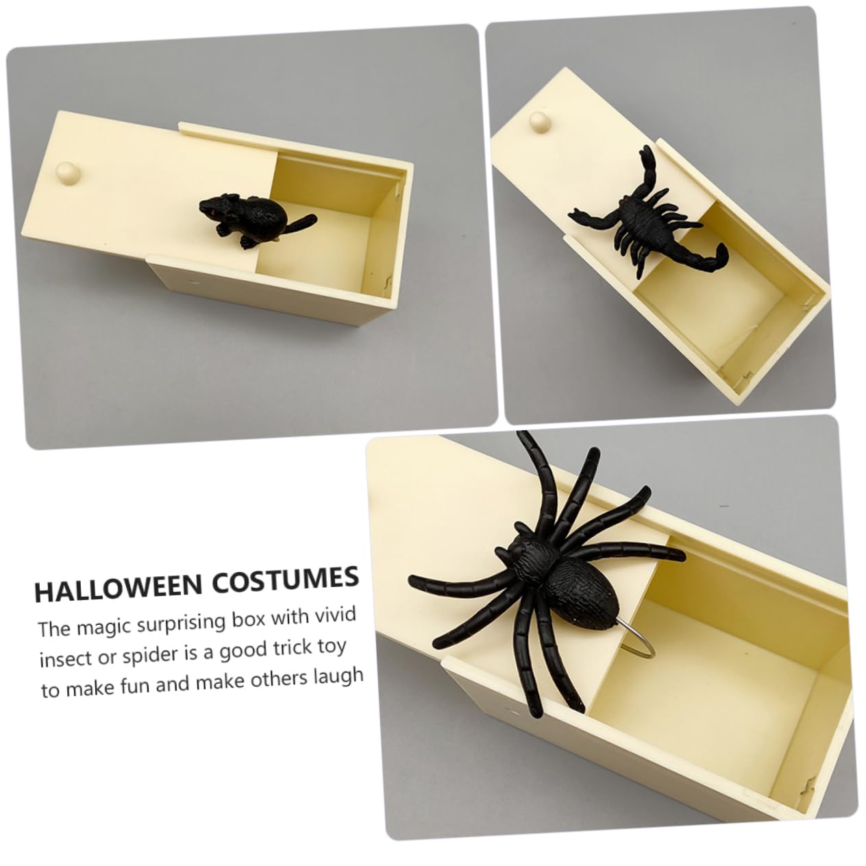 WOONEKY Spaventi per Feste di Halloween: 1 Set di 6 Giocattoli Scherzosi A Forma di Ragno Simulato per Decorazioni Spaventose