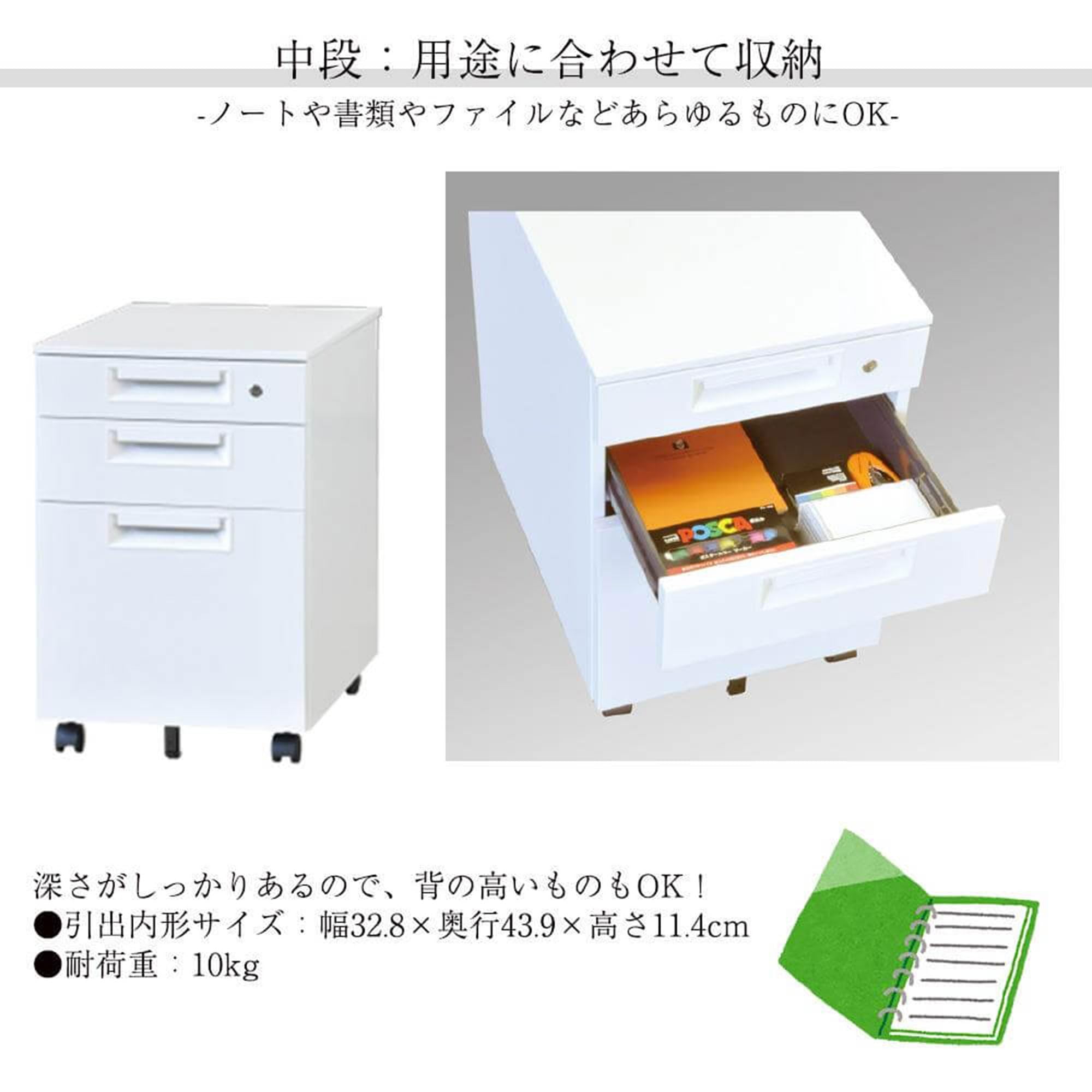 Amazon | プラス サイドキャビネットSH-046SC-3 W396×D577×H603mm