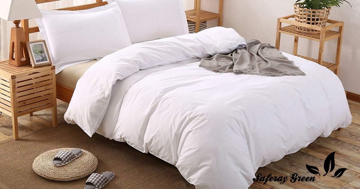 Hotel Luxury 1pc Duvet Cover Only-850 Thread Count 100% Organic Cotton Ultra Silky Soft Quality Premium Bedding Collection Full Size 82 x 86 Inches Machine Washable (White Solid) : Home & Kitchen